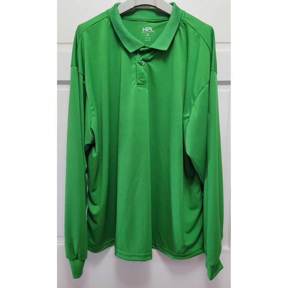 HPI Men's Long Sleeve 'Publix' Store Employee Uniform Polo Shirt - Green - 3X